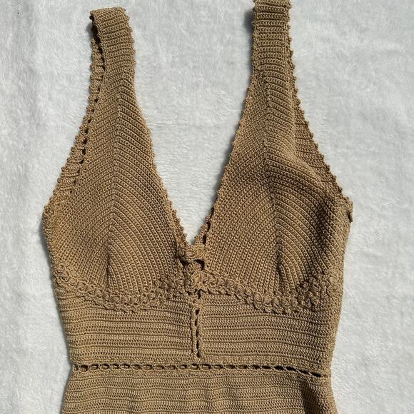 Rachel Comey Crochet Midi Dress Size Small Straw Cotton Knit $635 Peru EUC - Picture 9 of 16